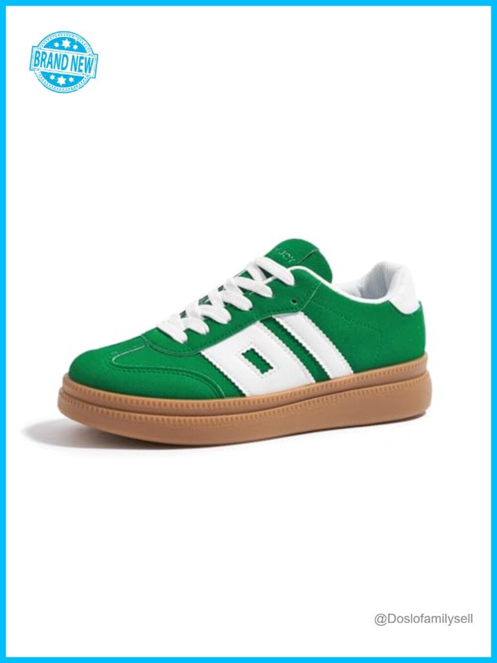 Platform Sneakers Thick Rubber Gum Sole Breathable Cushioned Retro
